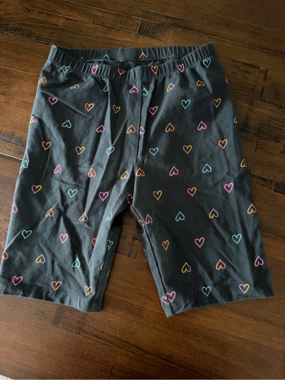 Cat & Jack Black Shorts with Small Neon Heart Accent